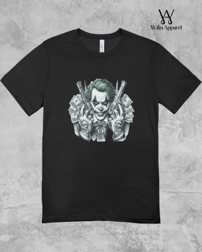 Kaos Distro Pria Wanita Joker With Money
